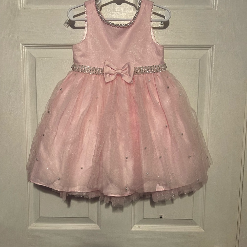Elegant Pink Kids Dress with Bow